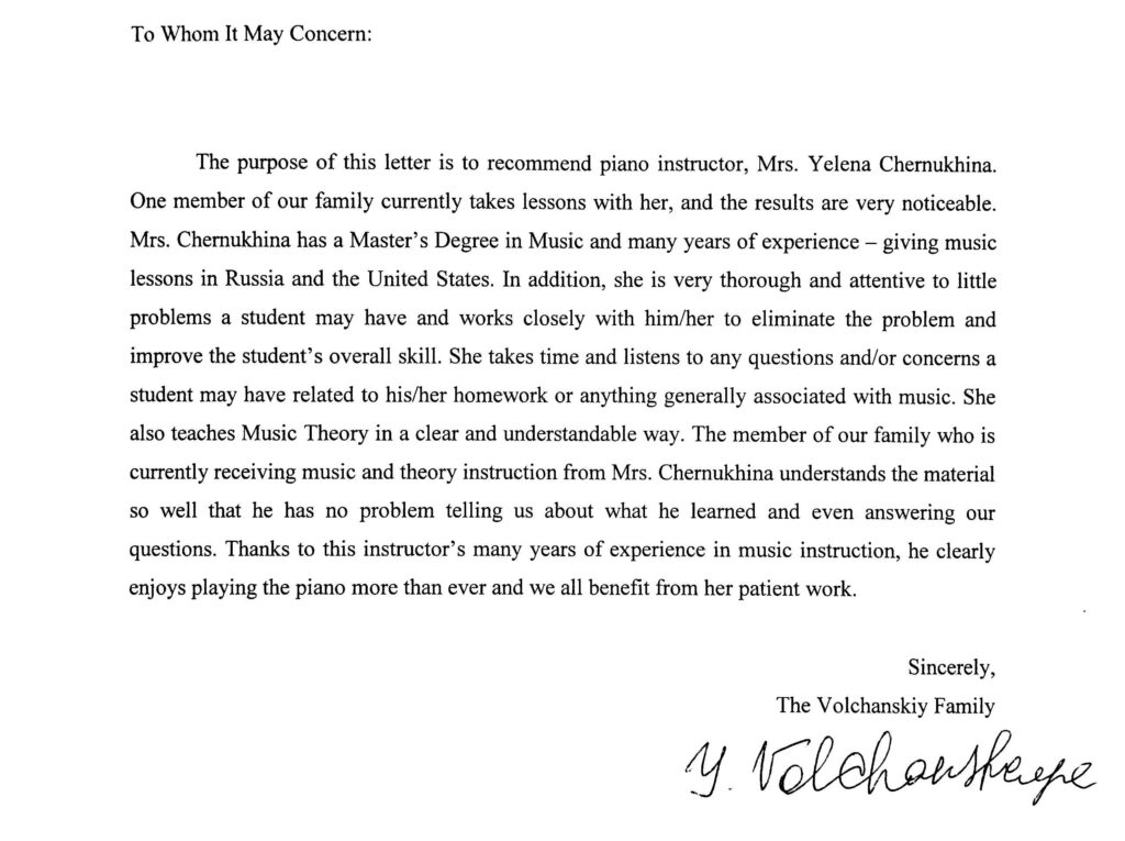 Testimonial Volchanskiy